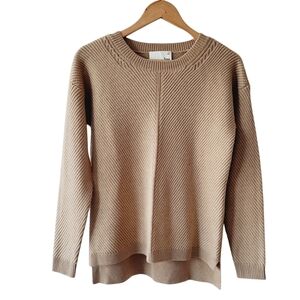 Aritzia Wilfred Free Tan Merino Wool Sweater